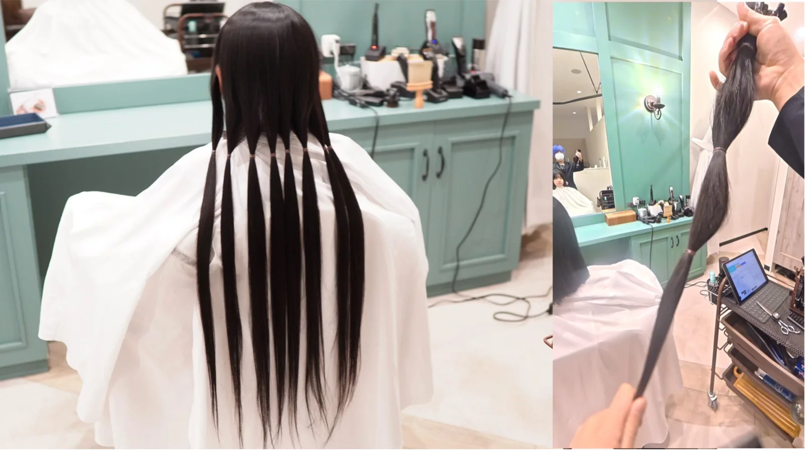 1'sで行ったヘアドネーションカットの実際の施術例